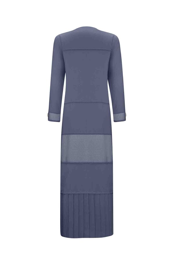 T25PF-4002 V Yaka Triko Elbise 1270-BULLET - 2