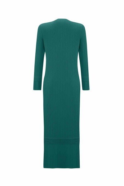 T25PF-4004 Fitilli Triko Elbise 1056-GREEN - 2