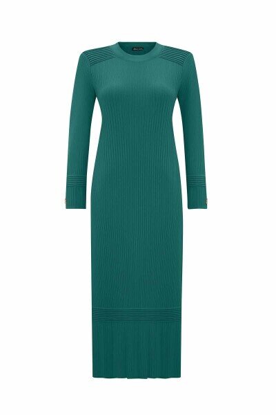 T25PF-4004 Fitilli Triko Elbise 1056-GREEN - 1