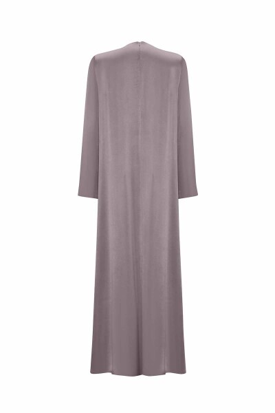 T25PF-4011 Yuvarlak Yaka Cupro Elbise 002-MİNK - MISS DALIDA (1)