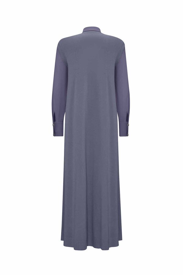 V Neck Knitted Sleeveless Dress - 1