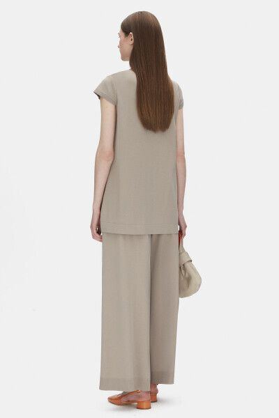 T25PF-6000 Kolsuz Basic Triko Tunik 1155-MINK - 2