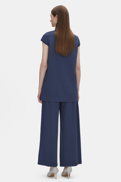 Kolsuz Basic Triko Indigo Tunik - 2