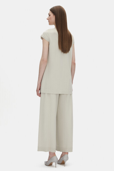 Kolsuz Basic Triko Mavi Tunik - 23