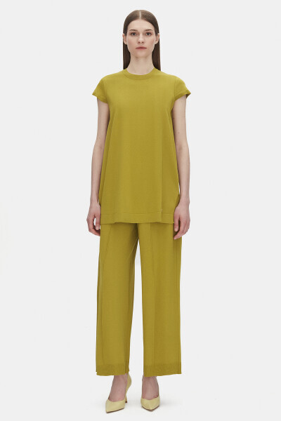 Kolsuz Basic Triko Olive Tunik 