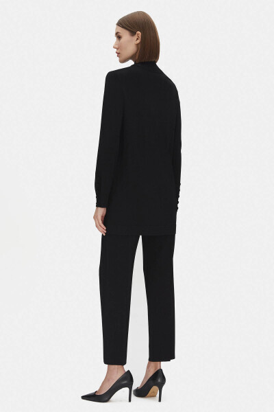 T25PF-6001 Uzun Kollu Triko Tunik BLACK - 3