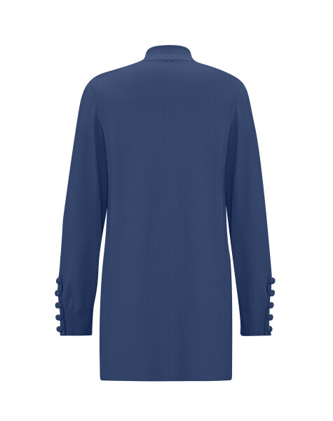 T25PF-6001 Uzun Kollu Triko Tunik BT9-NAVY BLUE - 2