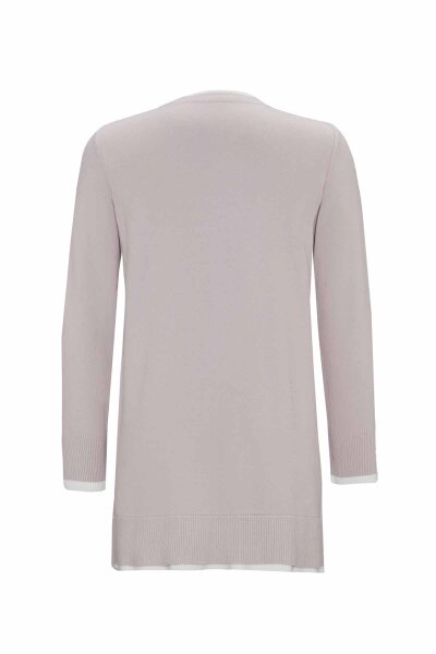 T25PF-6002 Yakası Yırtmaçlı Triko Tunik STONE - 2