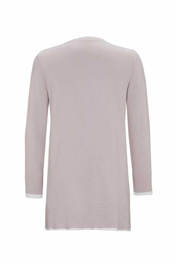 T25PF-6002 Yakası Yırtmaçlı Triko Tunik STONE - 2