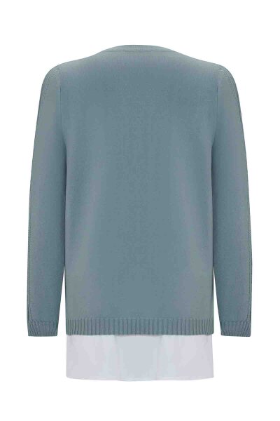 T25PF-6003 Saç Örgü Detaylı Triko Tunik ÇAĞLA - 2