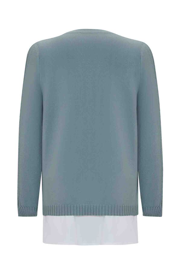 T25PF-6003 Saç Örgü Detaylı Triko Tunik ÇAĞLA - 2