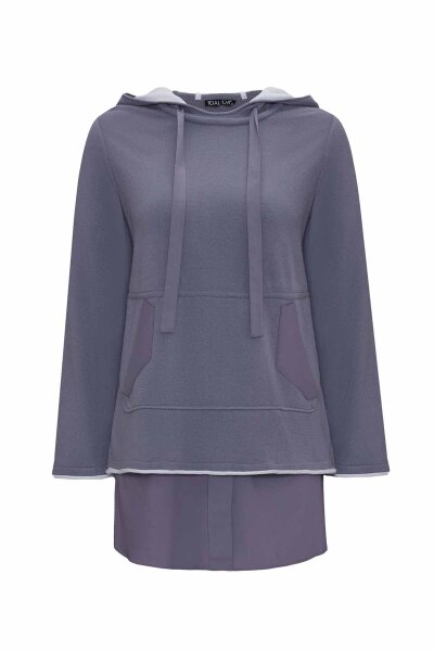 T25PF-6005 Kapüşonlu Triko Tunik BULLET 