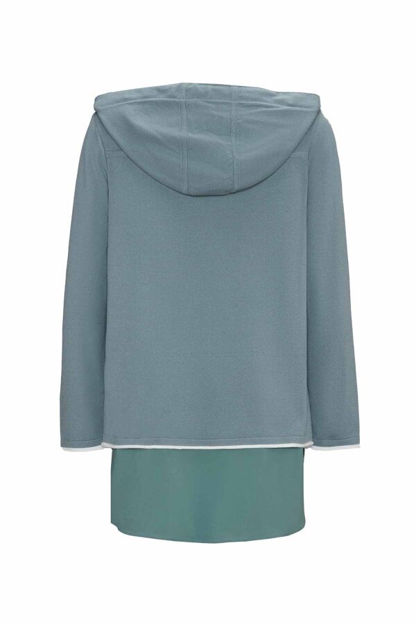 T25PF-6005 Kapüşonlu Triko Tunik ÇAĞLA - 2