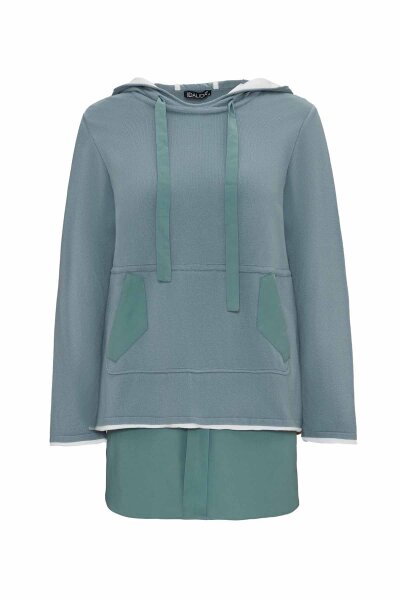 T25PF-6005 Kapüşonlu Triko Tunik ÇAĞLA 