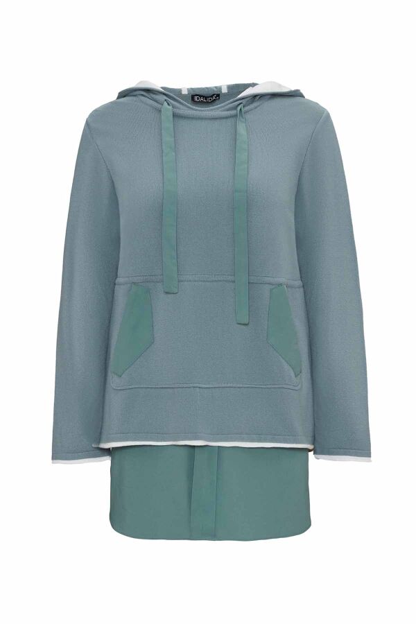 T25PF-6005 Kapüşonlu Triko Tunik ÇAĞLA - 1