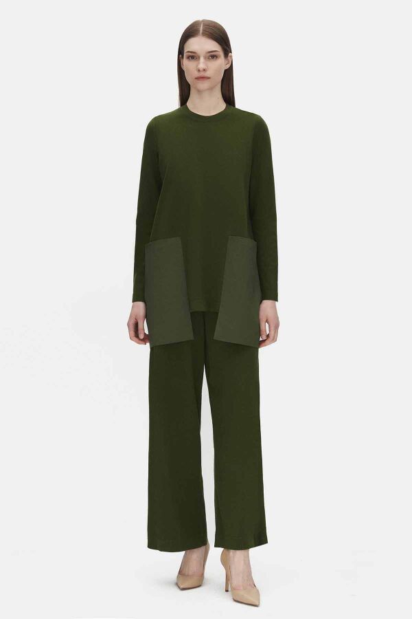 T25PF-6006 Poplin Cepli Triko Tunik GREEN - 1