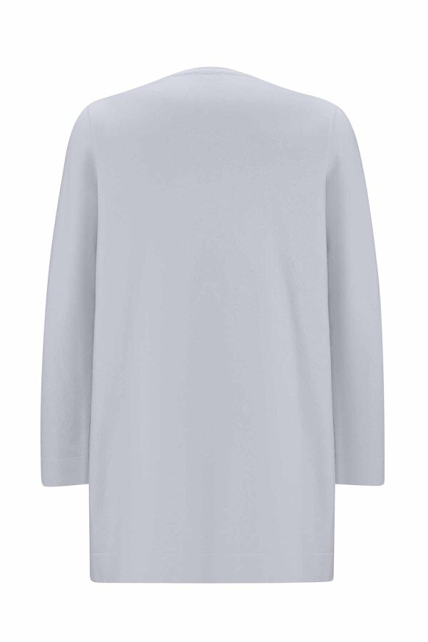 T25PF-6007 Yakası Düğmeli Triko Tunik GREY - 2