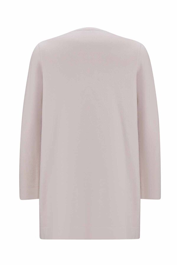 T25PF-6007 Yakası Düğmeli Triko Tunik STONE - 2