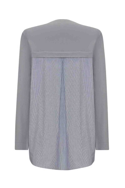 Buttons and Back Poplin Knit Tunic - MISS DALIDA (1)