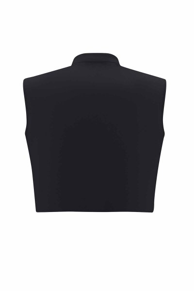 Yanları Yırtmaçlı Triko Siyah Tunik - 4