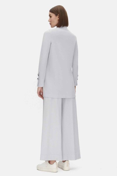 T25PF-6012 Yanları Yırtmaçlı Triko Tunik GREY - 3