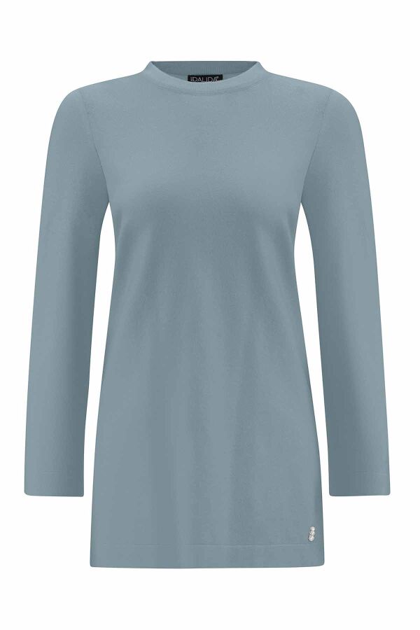 T25PF-6012 Yanları Yırtmaçlı Triko Tunik KÜF - 1