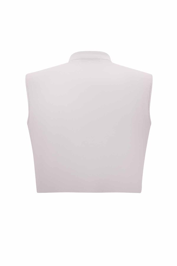 T25PF-6012 Yanları Yırtmaçlı Triko Tunik STONE - 3