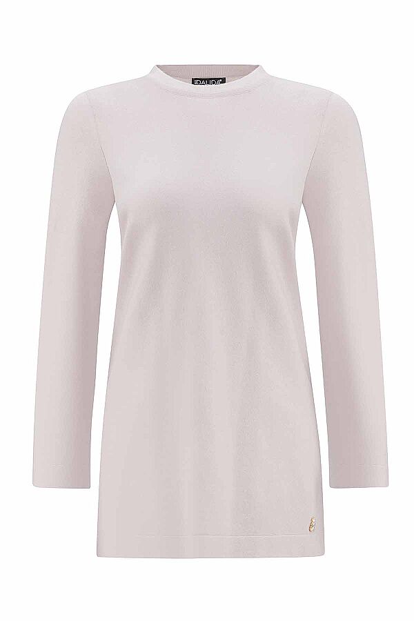 T25PF-6012 Yanları Yırtmaçlı Triko Tunik STONE - 1