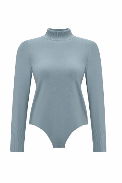 Touch Me Dik Yaka Yeşil Bodysuit - 2