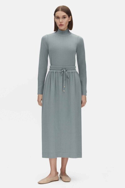 Touch Me Dik Yaka Yeşil Bodysuit 