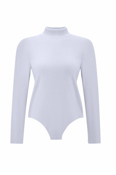 Touch Me Dik Yaka Gri Bodysuit 