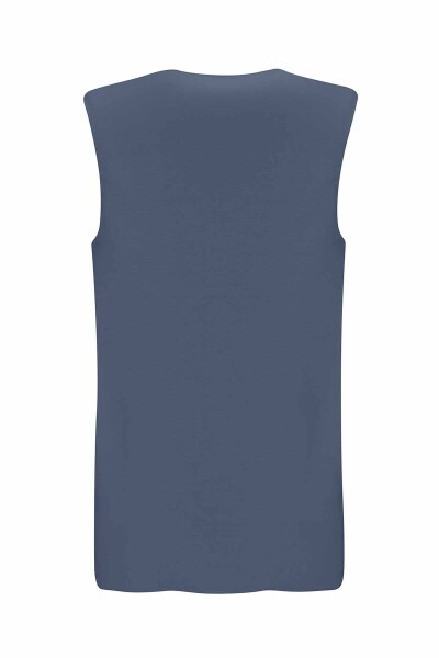 T25PF-6017 V Yaka Kolsuz Triko Tunik BT9-NAVY BLUE - 2