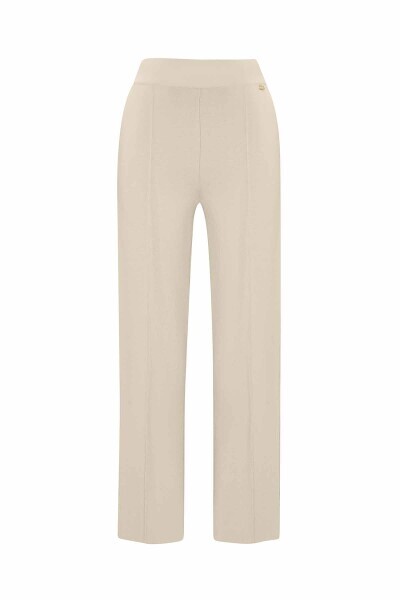 T25PF-7000 Dar Paça Triko Pantolon 002-MİNK - MISS DALIDA