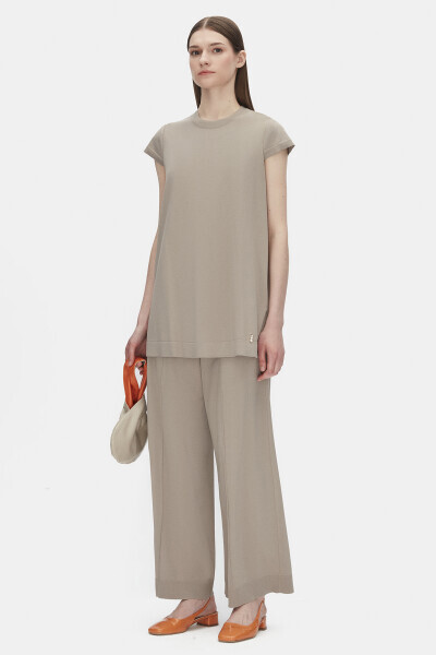 T25PF-7001 Bol Paça Triko Pantolon 1155-MINK 