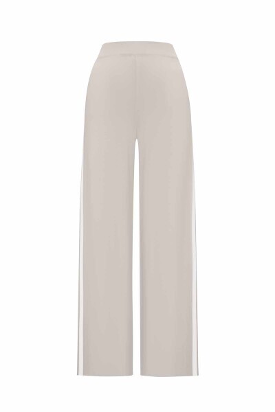 T25PF-7002 Yanları Beyaz Bol Paça Pantolon 1021-STONE - MISS DALIDA (1)