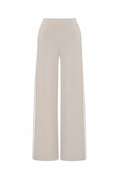 Wide Leg Trousers with White Sides - MISS DALIDA
