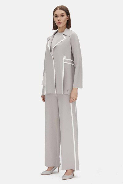 Wide Leg Trousers with White Sides - MISS DALIDA (1)