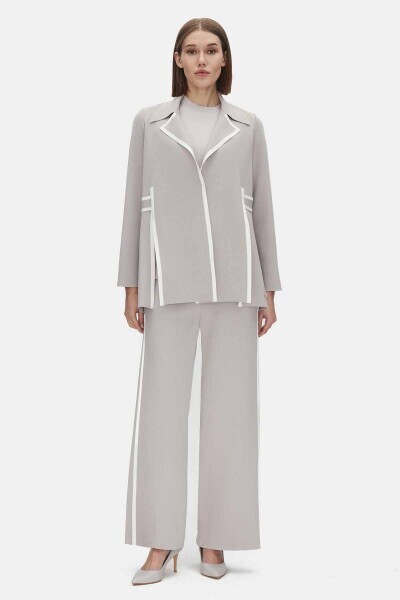 Wide Leg Trousers with White Sides - MISS DALIDA
