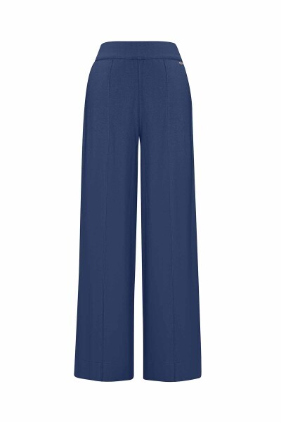 Front Stitched Wide Leg Trousers - 4