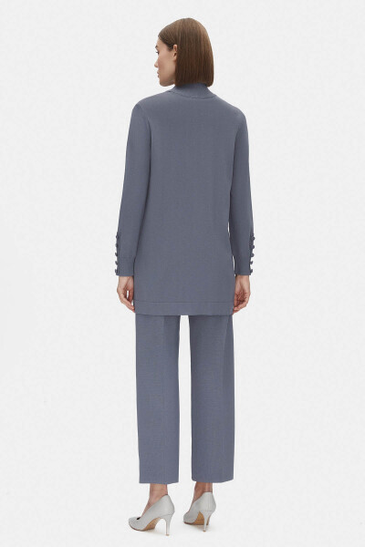 T25PF-7004 Boru Paça Triko Pantolon 1381-DARK GREY - 2