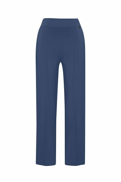 Boru Paça Triko Lacivert Pantolon 