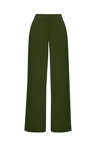 Touch Me Bol Paça Triko Yeşil Pantolon - MISS DALIDA (1)