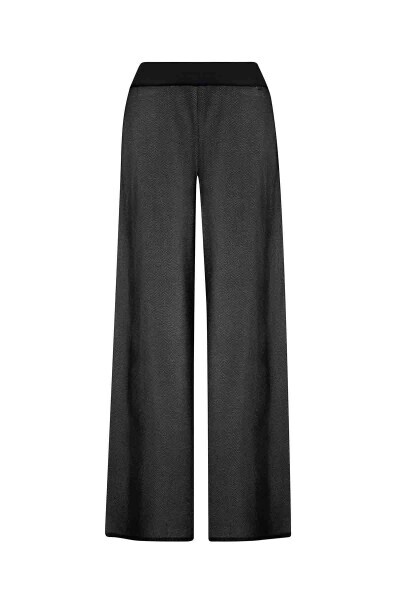 T25PF-7006 Touche Me Doku Desenli Bol Paça Pantolon BLACK 
