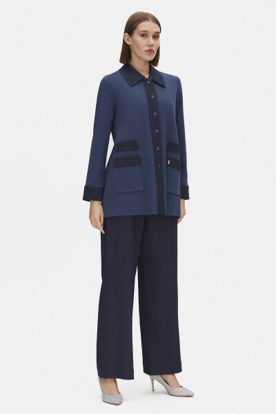 Denim Boru Paça Indigo Pantolon - MISS DALIDA (1)