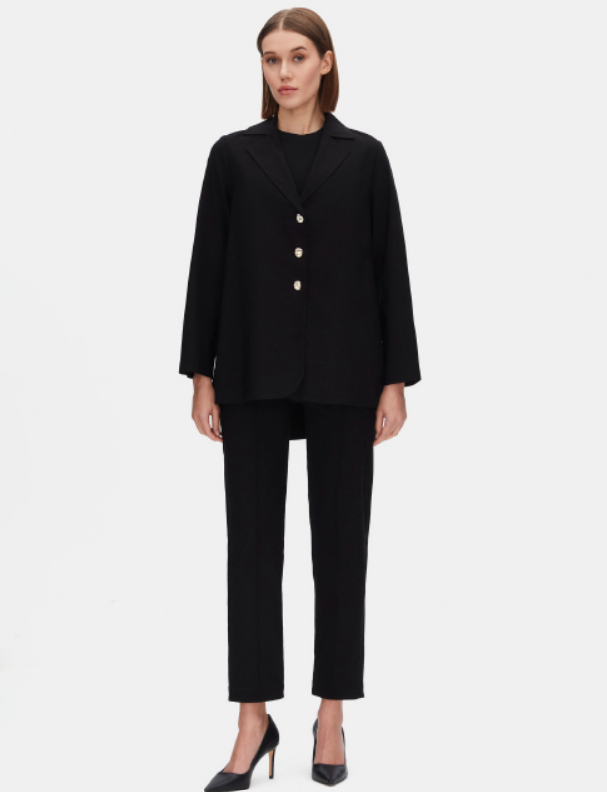 T25PF-7009 Boru Paça Triko Pantolon BLACK - 1