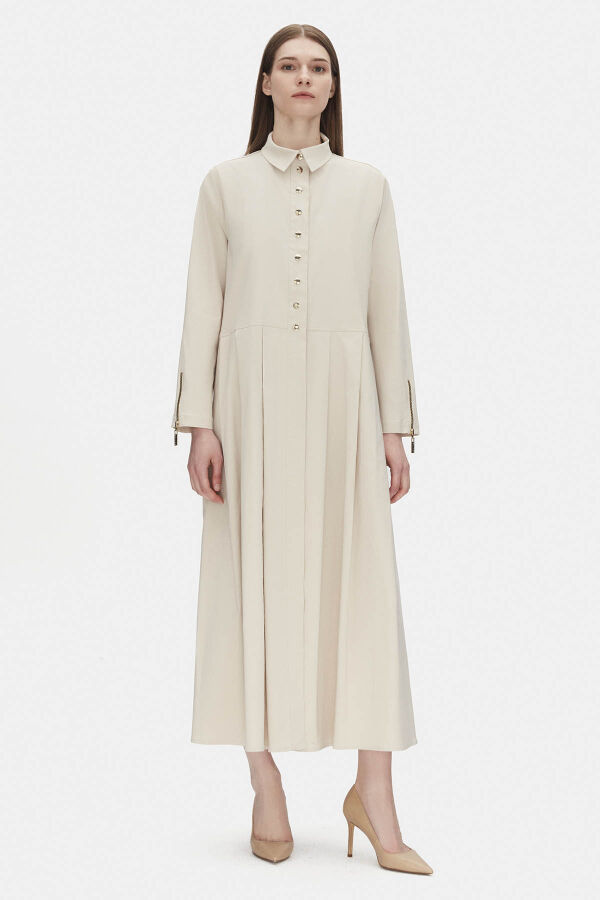 T25PF-8006 Gömlek Yaka Düğmeli Kap STONE - 1