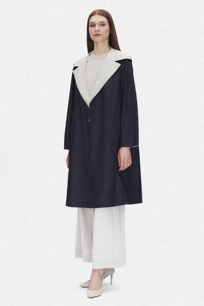 Hafif Yumoş Lacivert Mont 