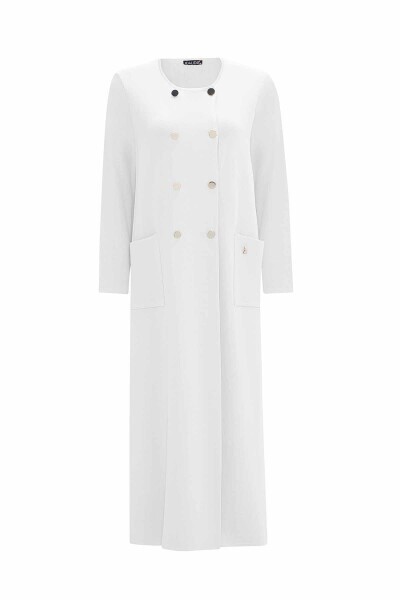 Double Breasted Buttoned Long Cardigan 