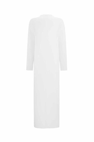 Touch Me Asimetrik Cepli Uzun Triko Gri Hırka - MISS DALIDA