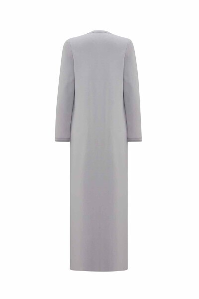 T25PF-9008 Dört Cepli Triko Hırka 1381-GREY - 2